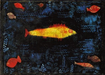  peces Lienzo - El expresionismo abstracto del pez dorado